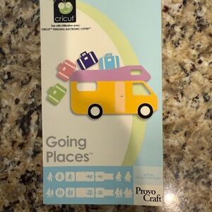 Cricut Going Places Cartridge with Colorful Travel Icons